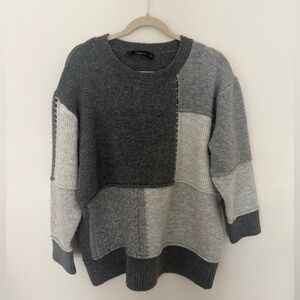 ZARA - patchwork sweater | M